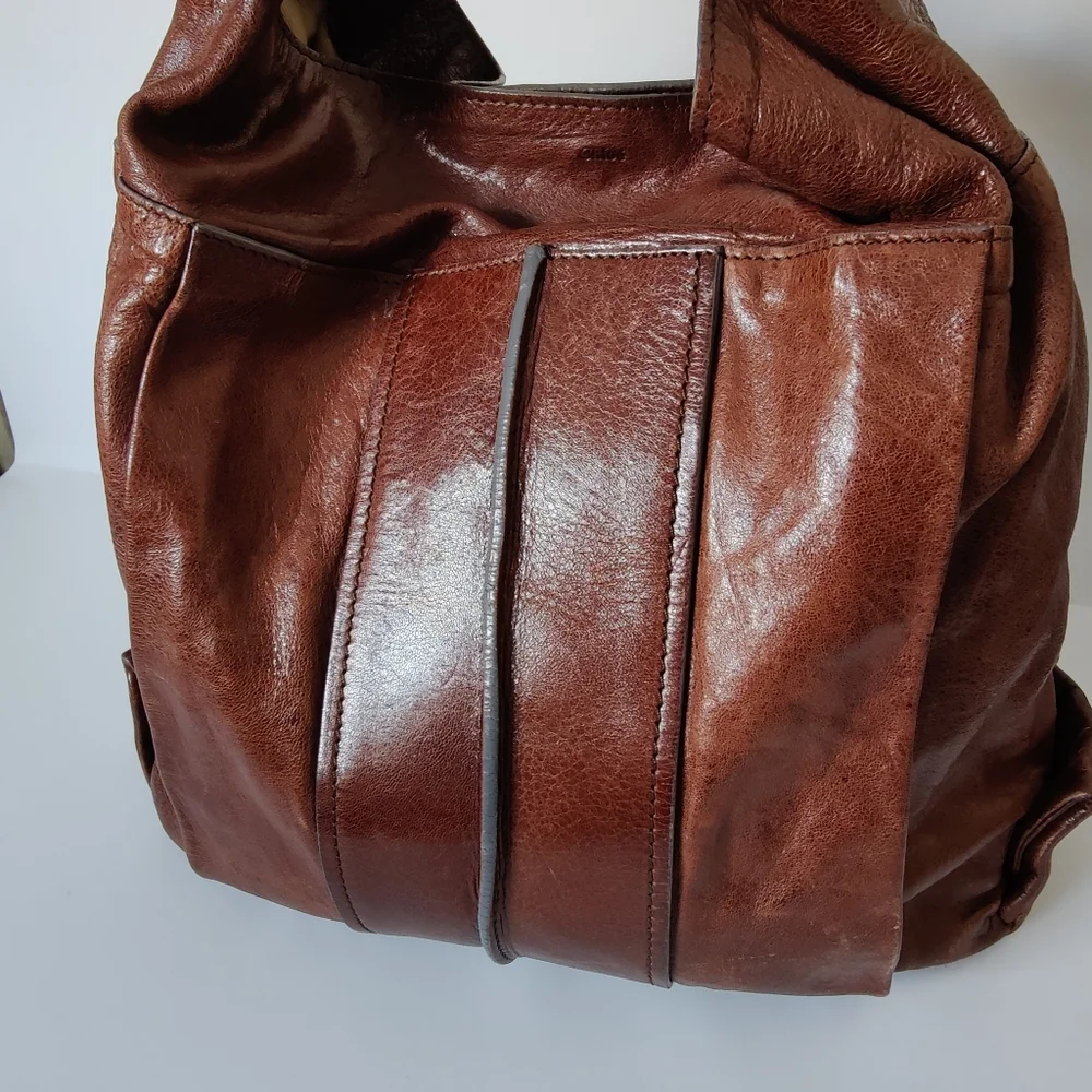 Chloe Lambskin Leather Heloise Large Hobo Satchel Bag